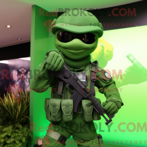 Green Para Commando mascot...