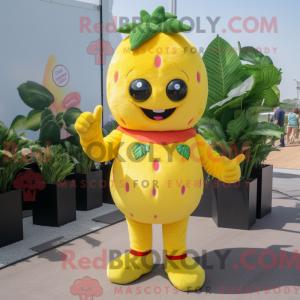 Yellow Strawberry mascot...