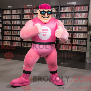 Postava maskota růžového...