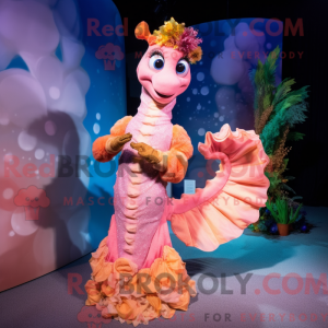 Peach Seahorse mascot...