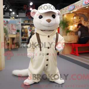 Cream Ferret mascot costume...