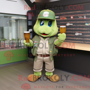 Olive Green Beer mascot...