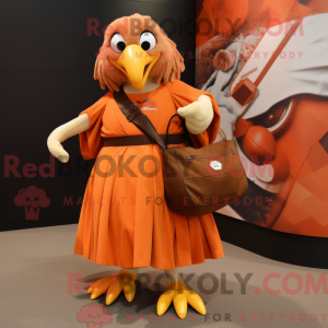 Orange Hawk mascot costume...