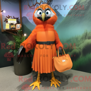 Orange Hawk mascot costume...