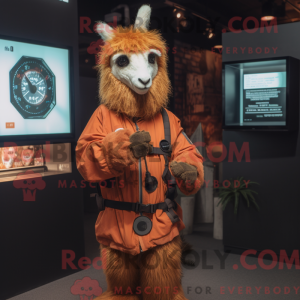 Rust Llama mascottekostuum...