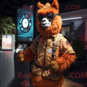 Rust Llama mascot costume...