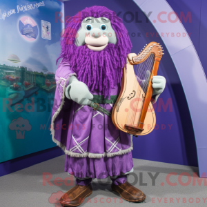 Purple Celtic Harp mascot...