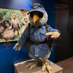 Navy Quail mascot costume...