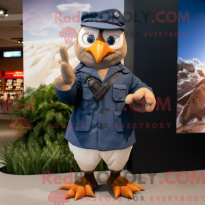 Navy Quail mascot costume...