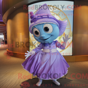 Lavendel tun maskot kostume...