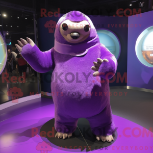 Purple Giant Sloth mascot...