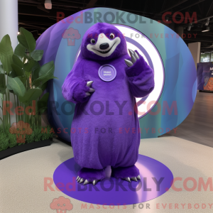 Purple Giant Sloth mascot...