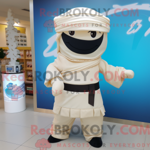 Creme Ninja maskot kostume...