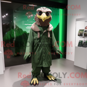 Forest Green Eagle mascot...