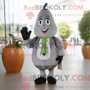Grijze peer mascottekostuum...