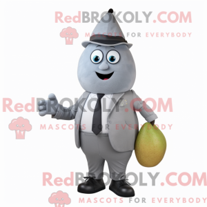Grijze peer mascottekostuum...