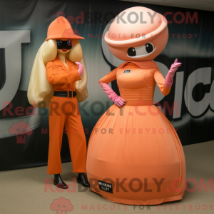Peach Gi Joe mascot costume...