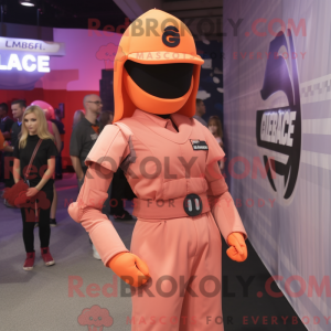 Peach Gi Joe mascot costume...