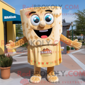 Tan Lasagna mascot costume...