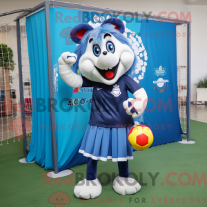 Navy Soccer Goal maskot...