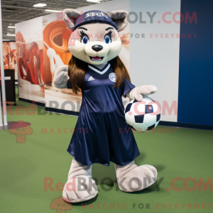 Navy Soccer Goal maskot...