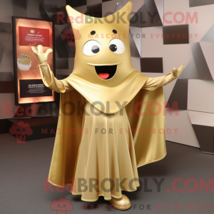 Gold Ray mascot costume...