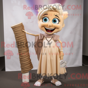 Tan Tooth Fairy maskot...