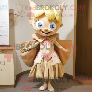 Tan Tooth Fairy mascot...