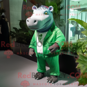 Grøn Tapir maskot kostume...