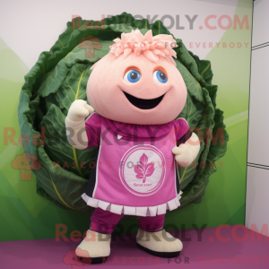 Roze kool mascottekostuum...