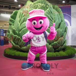 Pink Cabbage mascot costume...