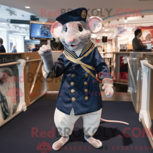 Navy Rat maskotdraktfigur...