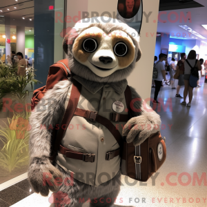 Gray Sloth mascot costume...