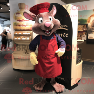 Maroon Ratatouille mascot...