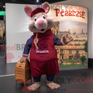 Maroon Ratatouille mascot...