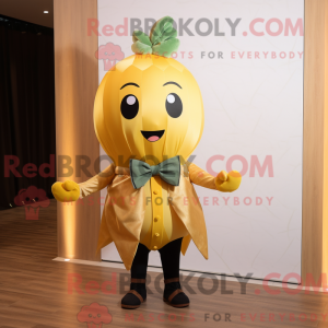 Gold Melon mascot costume...