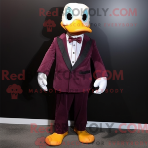 Maroon Duck mascot costume...