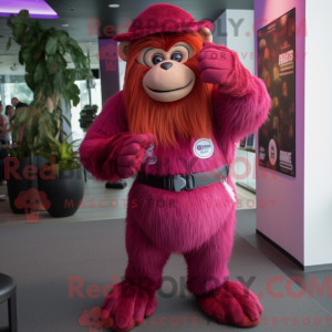 Magenta Orangutan mascot...