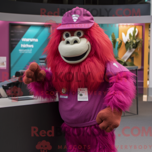 Magenta Orangutan mascot...