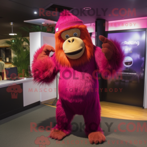 Magenta Orangutan mascot...