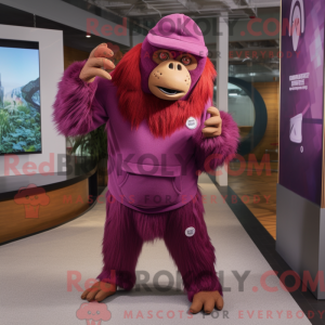 Magenta Orangutan mascot...