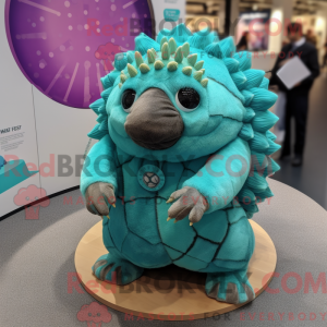 Turquoise Glyptodon mascot...