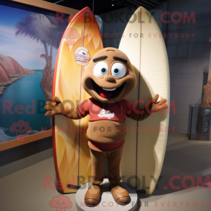 Brown Surfboard mascot...