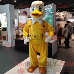 Yellow Goose mascot costume...