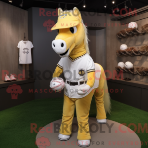 Yellow Horse mascot costume...