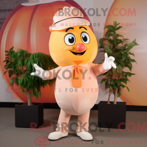 Peach Plate Spinner mascot...