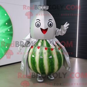 Sølv vannmelon maskot drakt...