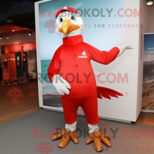 Red Gull maskot kostyme...