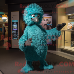 Turquoise Ostrich mascot...