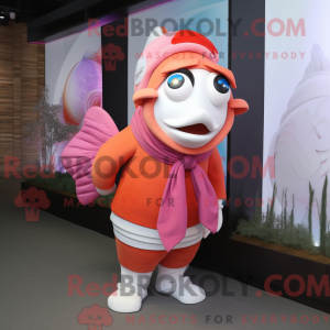 Pink Clown Fish mascot...